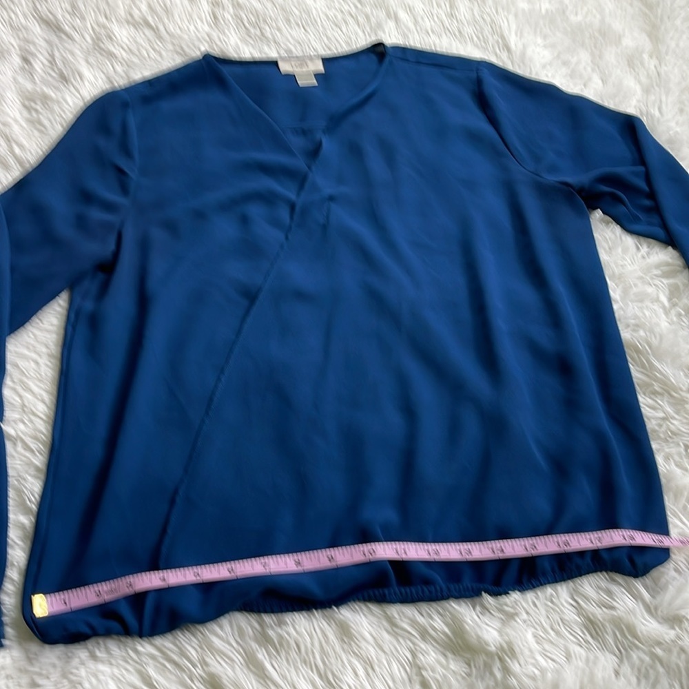 LOFT Long Sleeve Surplice blouse - Picture 4 of 8